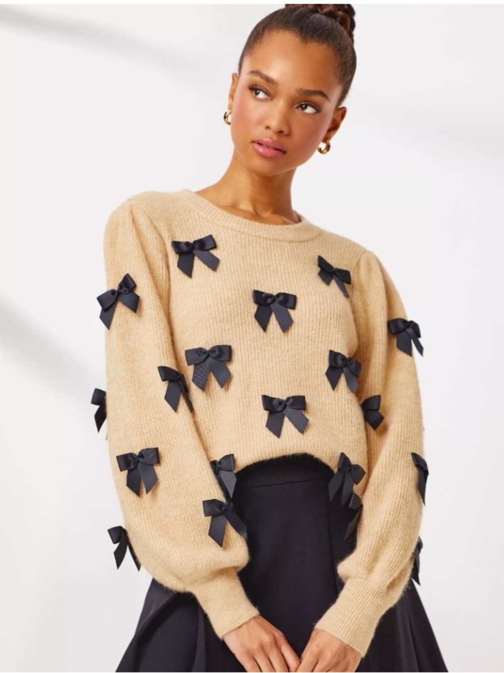 Lily Pulitzer Zane Bow Trim Sweater -L